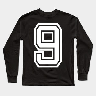 Numbers 9 for a sports team, group, or community Long Sleeve T-Shirt